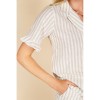 Chemise Bari - rayures blanc beige lurex