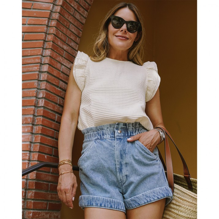 Blouse Tosca - Gauffrée Off white