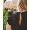 Blouse Tosca - Gaufrée Black
