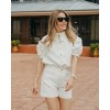 Short South - Denim Off White