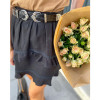 Hailey Skirt - Black linen